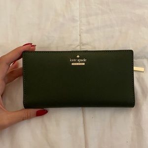 Green Kate spade bifold wallet